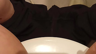 Rubbing My Wet Horny Kinky Pussy Through My Panties, While My Roommate Is Making Dinner