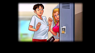 Roxxy was by her boyfriend inside their locker. (Summer Saga)
