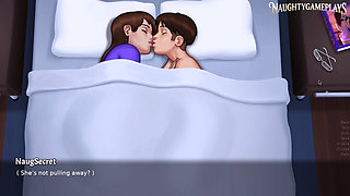 StepMom Shares Bed With Her Stepson They Fuck Under The Sheets - Summertime Saga Part 48 By DarkCookie - 3D Game