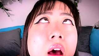 Amateur tiny asian college teen