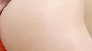 Curvy Soapy Teen Tries Her First Big Anal Dildo