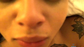 Amateur creampie cumshot in back of taxi