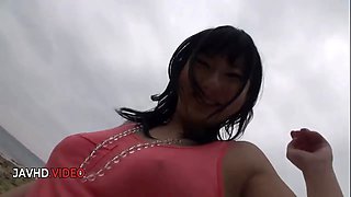 Sultry JAV Goddess Megumi Haruka seduces with a hot blowjob then outdoor fuck fest