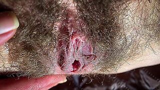 Hot Stepmom Plays with Her Dirty and Hairy Close-up