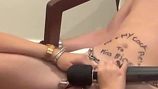 Restrained Chastity Cuck. Blindfolded Wand Edging Denial