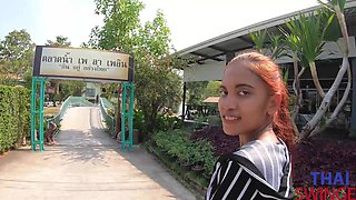 Asian babe in POV passion, Thai beauty rides reversed and flaunts her natural boobs