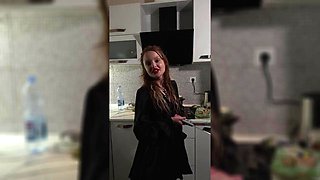 Lilith Libers Big Clit Fingering Orgasm in Kitchen