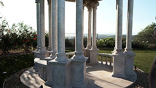 Emma Rosie And Olivia Madison Licking Their Feet Outdoors