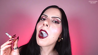 Watch Me Smoking and Worship My Face 7 - Burgundy Version