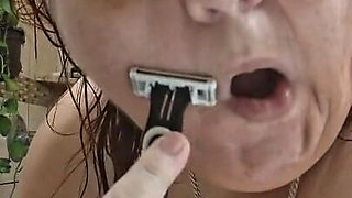 After a Hot Sshower Nurse Vicki Dries off and Does Some Other Grooming
