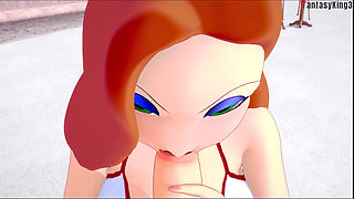 Jessica Rabbit Blowjob in Pool