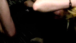 On Her Knees on Floor as I Take It From Behind