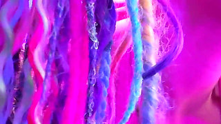 Lesbian Goth Girls Fucking Colourful Dreadheaded Slut