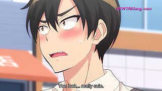 Horny classmates sneak into the empty classroom where she helps his throbbing cock get relief