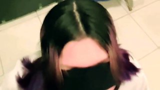 Amateur Teen Blowjob Under the Cover