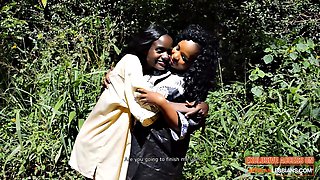 Two Skinny Ebony African Lesbians Sneak Into Quiet House For Passionate Tribbing And Scissoring That Le
