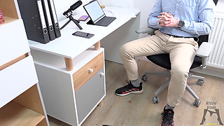 Secretary Ritzy Punished by Her Boss Rough Deepthroat Blowjob for Missed Deadline and a Messy Cum-face Finish