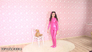 Ruslana in Shiny Catsuit
