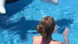 Filmed Lexi Montana Is Having Fun in Outdoor Pool!
