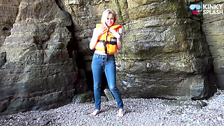 Lifejacket and Jeans on the Beach