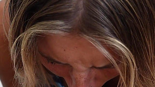 18 Year Old Slut Gets Cum on Her Bikini!