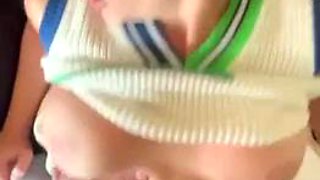 Jessica shows she knows more than tennis: Blowjob, Cowgirl  Amateur Porn