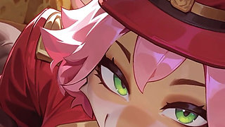 Pink Hair Hentai Furry Girl with Big Tits Rides Big Cock and Gets Her Tight Little Pussy Creampied - Hotel Tales (steam Game)
