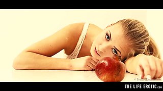 Watch unshaven natural beauty drill her pussy with a dildo by The Life Erotic: Porn