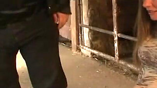 Humiliating candle in pussy