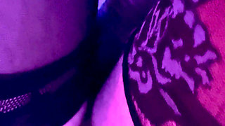 Using my legs to jerk my cock in stockings