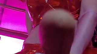 Mistress Eva Latex Fetish Domina Femdom Goddess Gold Boots Big Ass BDSM Solo