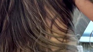 Amateur brunette czech in pov blowjob