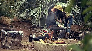 Hard Outdoor Fuck With Black Cowgirl