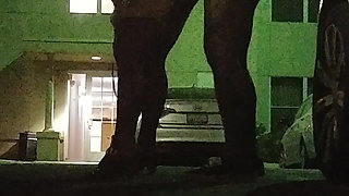 Thick BBW Wife in Lingerie in Public Hotel Parking Lot! Badblondiemonroe