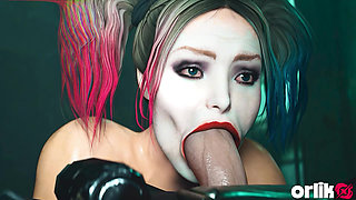 Harley Quinn Sucks and Fucks Batman After Profitable Villainy - Passionate 3D Animation