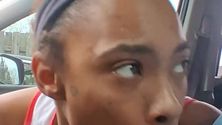 Petite Ebony Gagging on Bwc