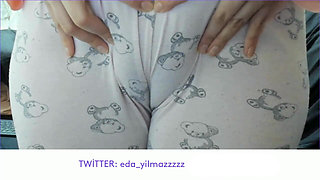 Cameltoe - Swollen Pussy - Rubbing Pussy with Pajama