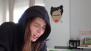 Stepdad rips apart teen daughter's tight ass after she gets kicked out of college