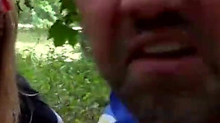 Mia De Berg gets her pussy fucked and fingered outdoor by big cock