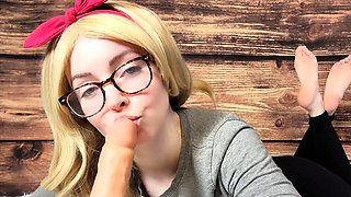 Amateur blonde teen girlfriend toyed and facialized