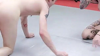 Fuck Buck Gets Fucked by Nikki Dee with Strapon After Wrestling Defeat