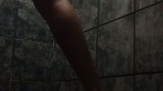Hot girl taking a shower