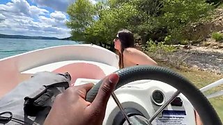 Big Black Cock Destroys Luna Doll's Pussy on a Boat - Outdoor Sex