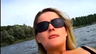 fingering myself to orgasm in a rubber boat