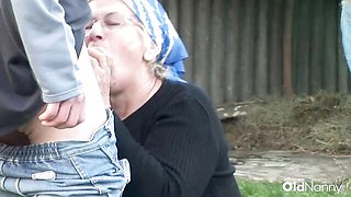 Aged Love featuring girl's outdoor smut