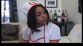 Big ass nurse gets fucked in both holes