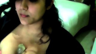 Big-Breasted Indian Amateur BBW Teases on Webcam