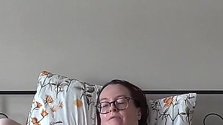 Wearing Sexy Yellow Swimsuit Striptease and Masturbation