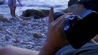 Milky Cooper a naughty girlfriend with light hair gets turned on with a cock in her pussy on a beach