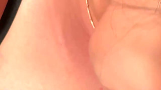 Big Tits and Big Belly Babe Fisted and Swallows Cum